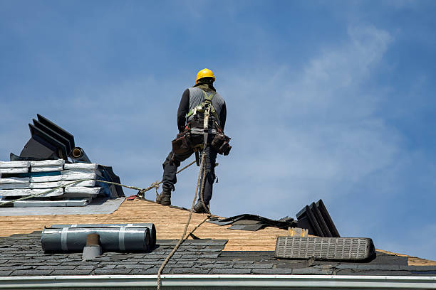 Professional Roof Replacement technician working in Sandy Lake, PA